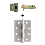 4" Fire rated Stainless Steel Hinge And 3" Latch Kit
