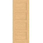 Product oak four-panel Shaker internal door with solid recessed panels