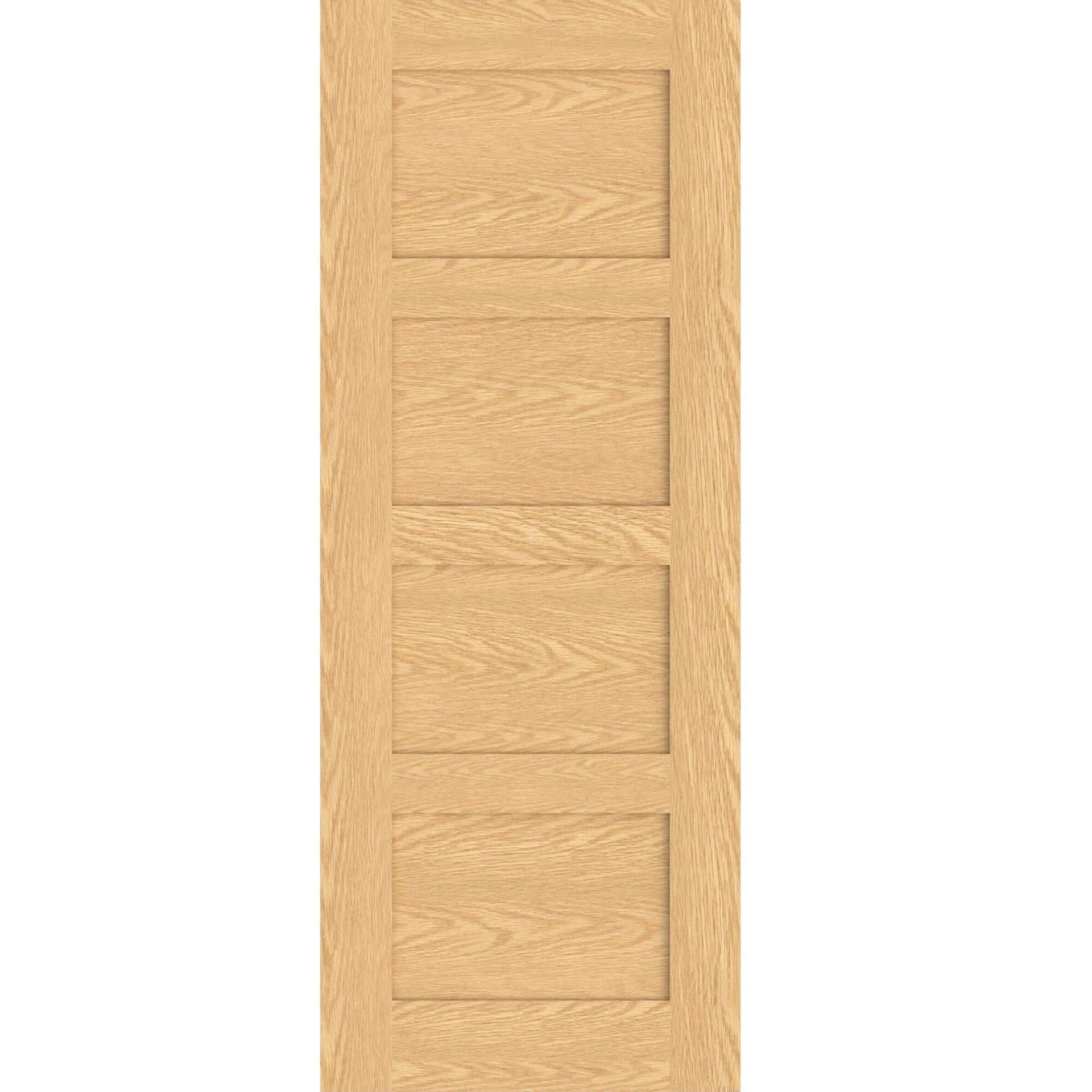 Product oak four-panel Shaker internal door with solid recessed panels