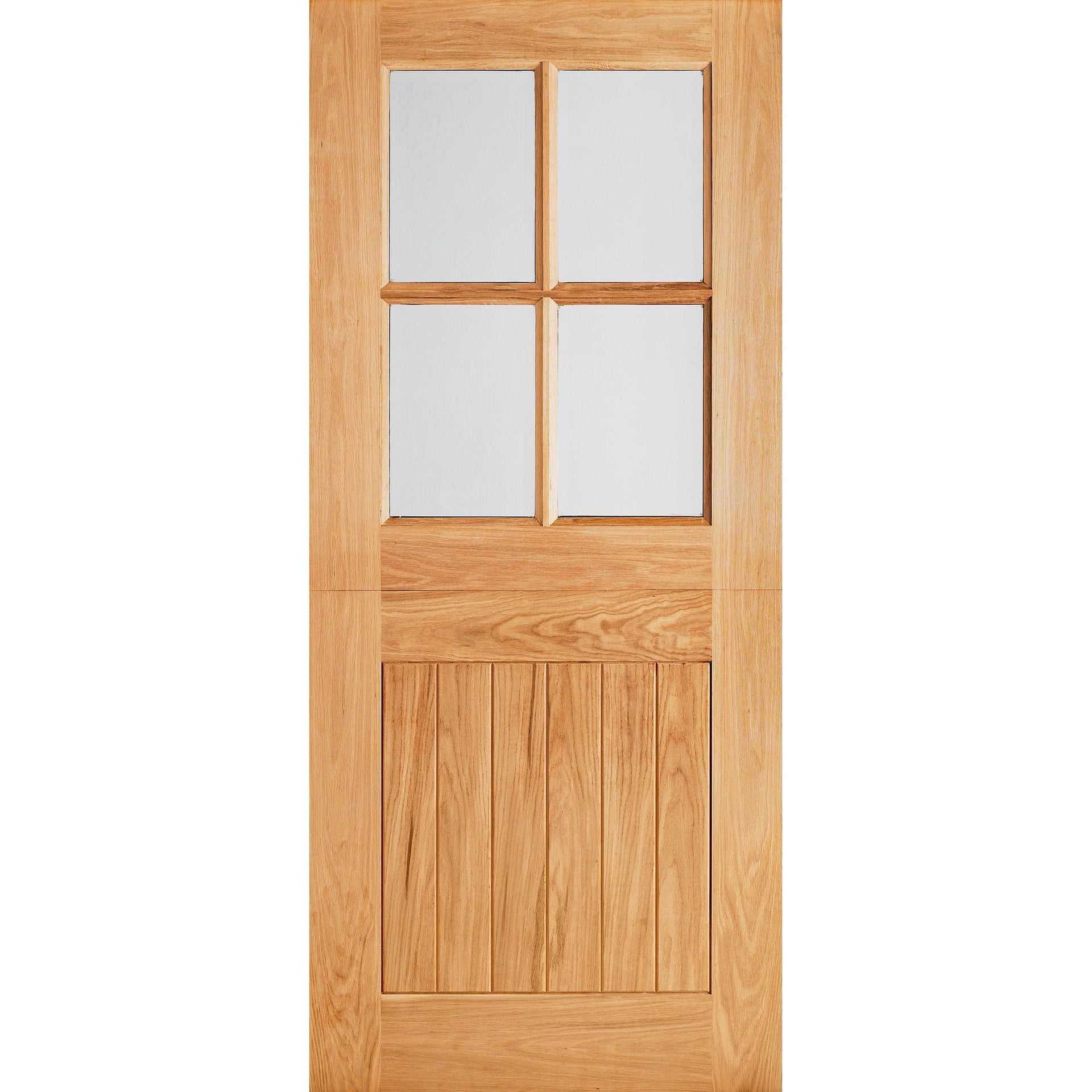 Buy 4 Panel Cottage Oak Glazed Stable External Door online UK