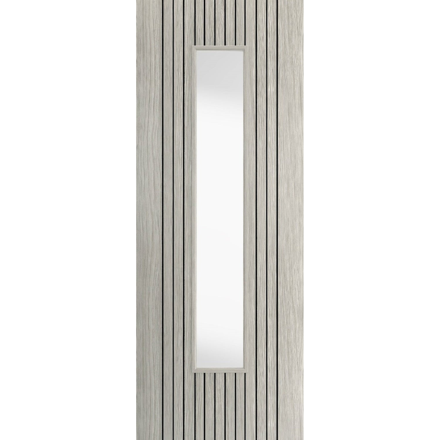 Aria Grey Clear Glazed Laminated Internal Door - Main Product Image
