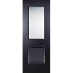 Arnhem Black Primed 2 Panel Glazed Internal Door - Main Product Image