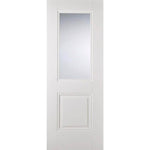 Arnhem White Primed 2 Panel Glazed Internal Door - Main Product Image