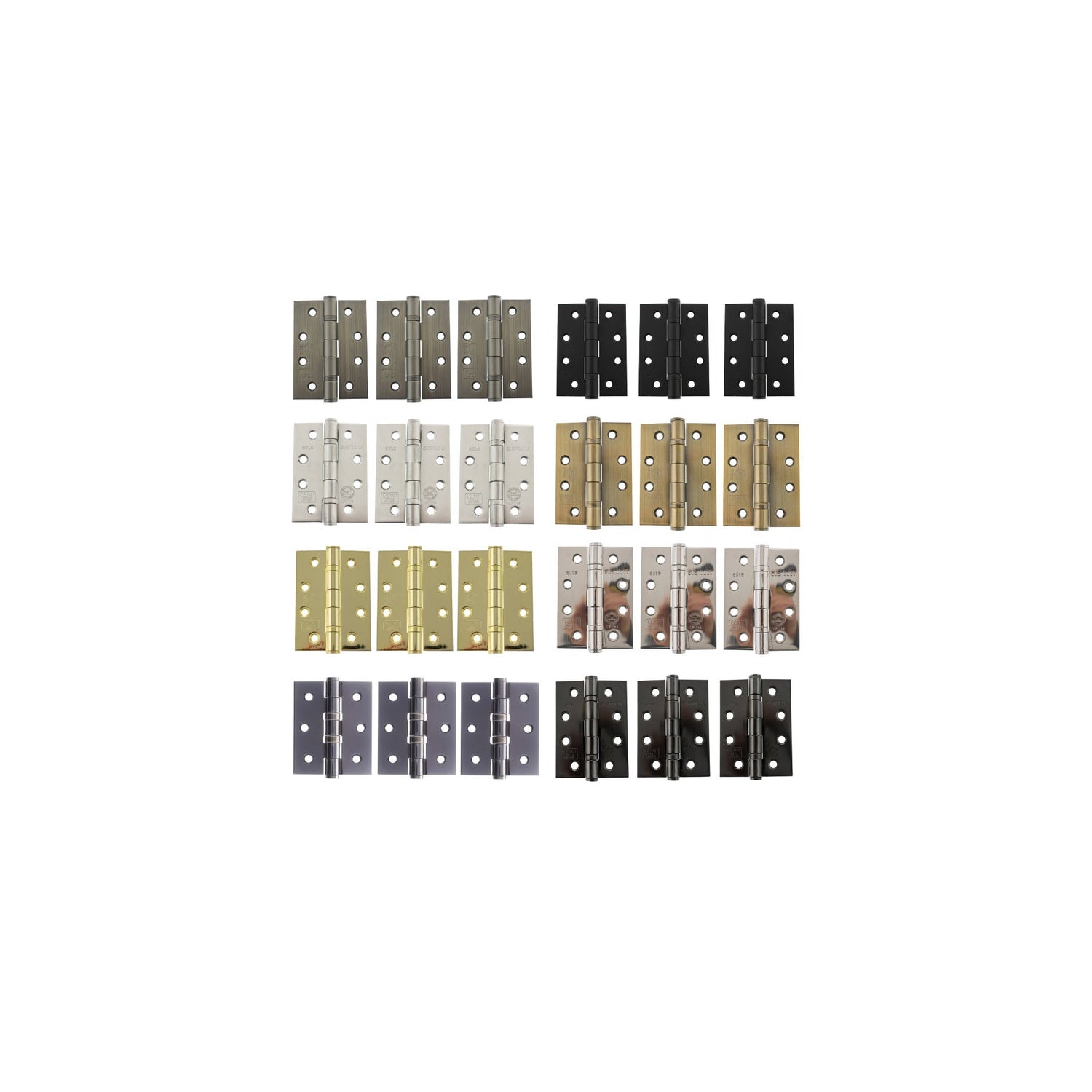 Ball Bearing Hinges Grade 13 Fire Rated 4" x 3" x 3mm - Main Product Image