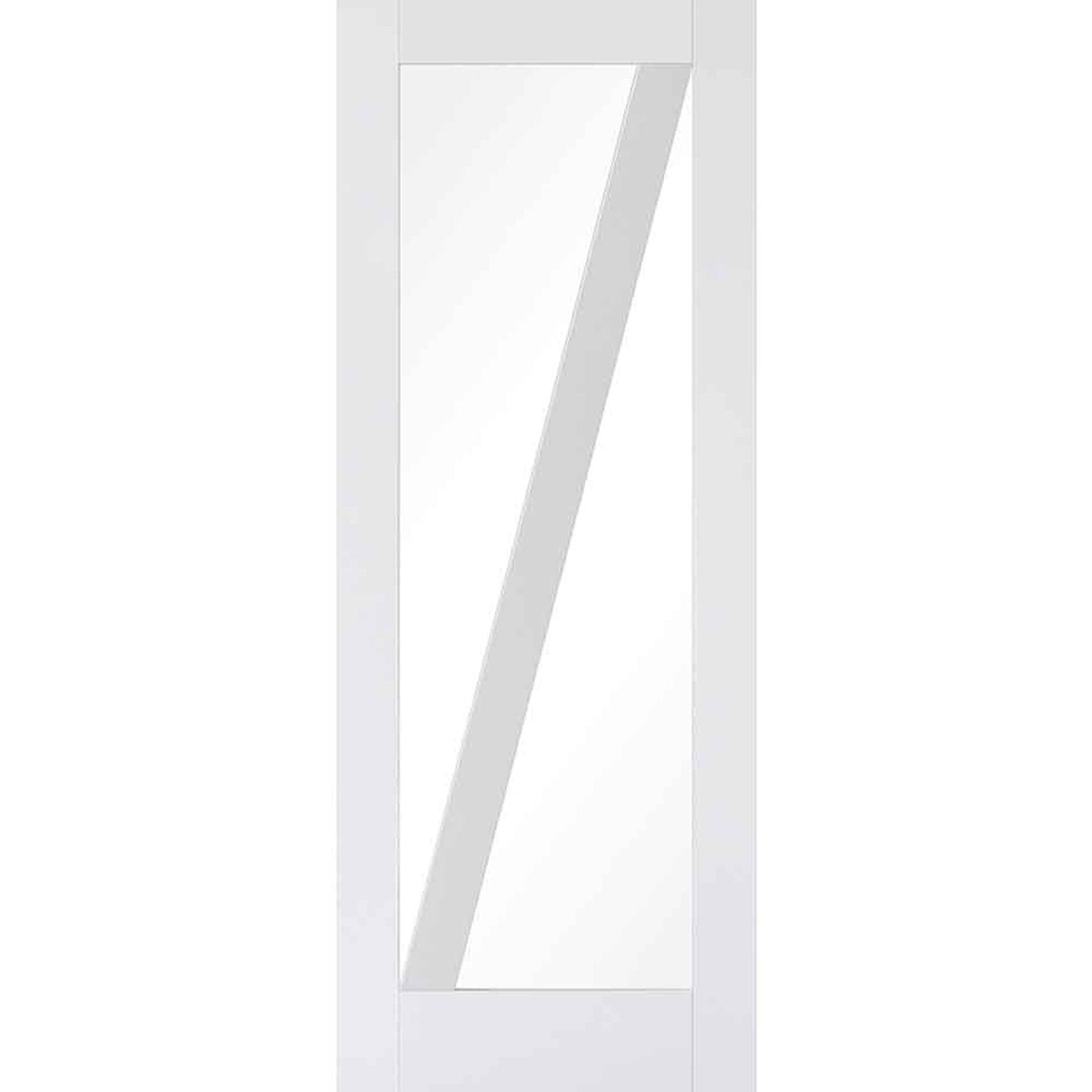 Barn Panel Glazed White Primed Internal Door - Main Product Image