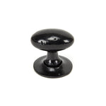 Black Oval Mortice/Rim Knob Set - Main Product Image