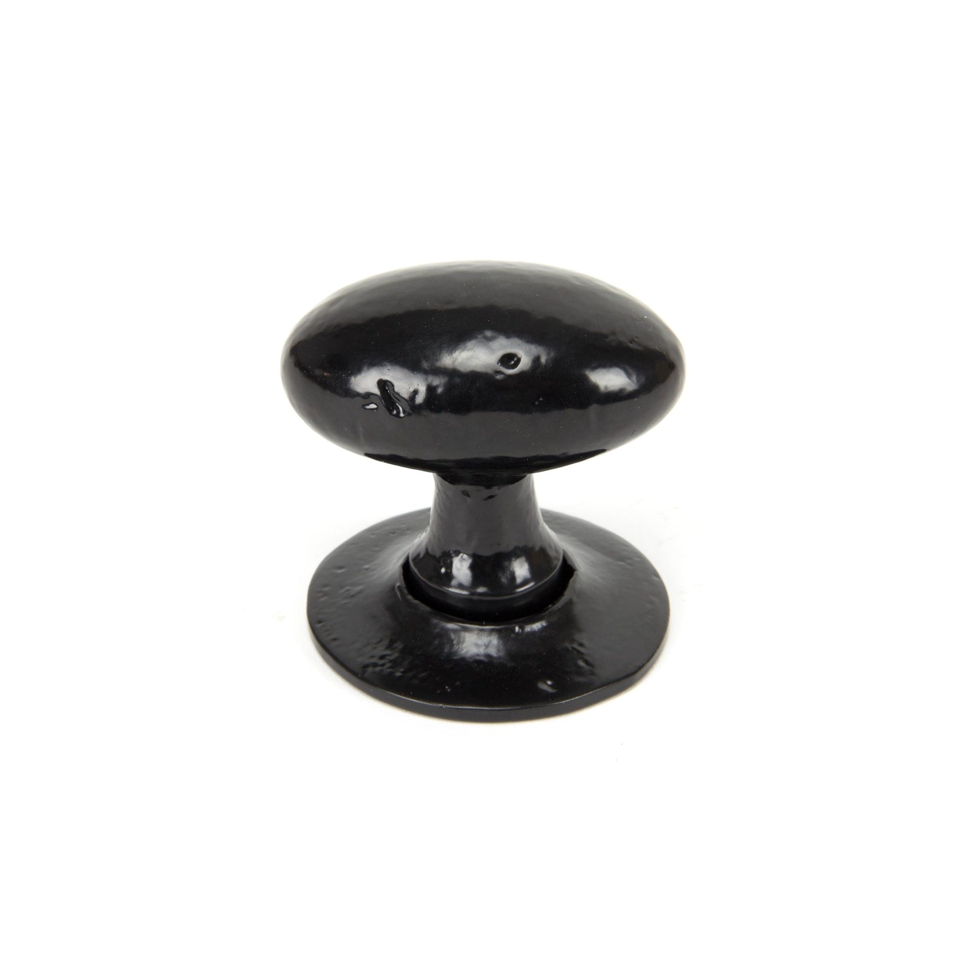Black Oval Mortice/Rim Knob Set - Main Product Image