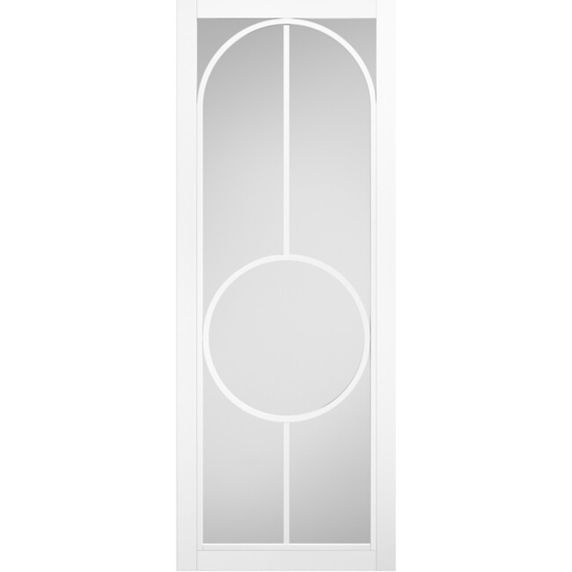 Bowery White Primed Clear Glazed Door - Main Product Image