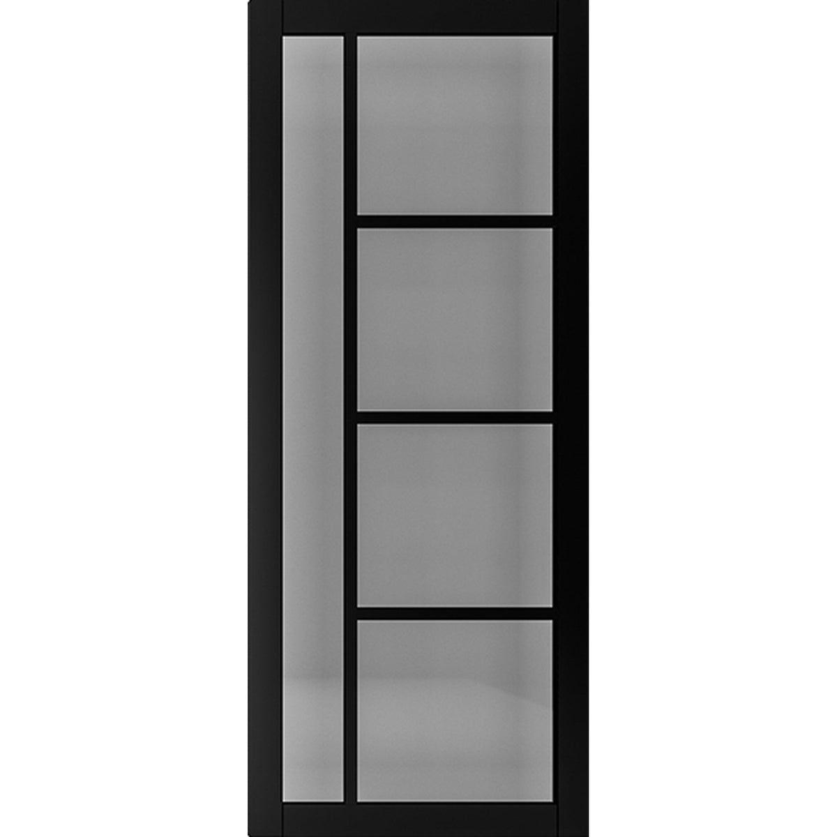 Brixton Black Prefinished Tinted Glazed Internal Door - Main Product Image