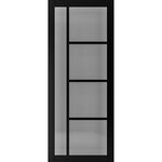 Brixton Black Prefinished Tinted Glazed Internal Door - Main Product Image