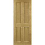Bury Victorian Four Panel Oak Fire Door - Main Product Image