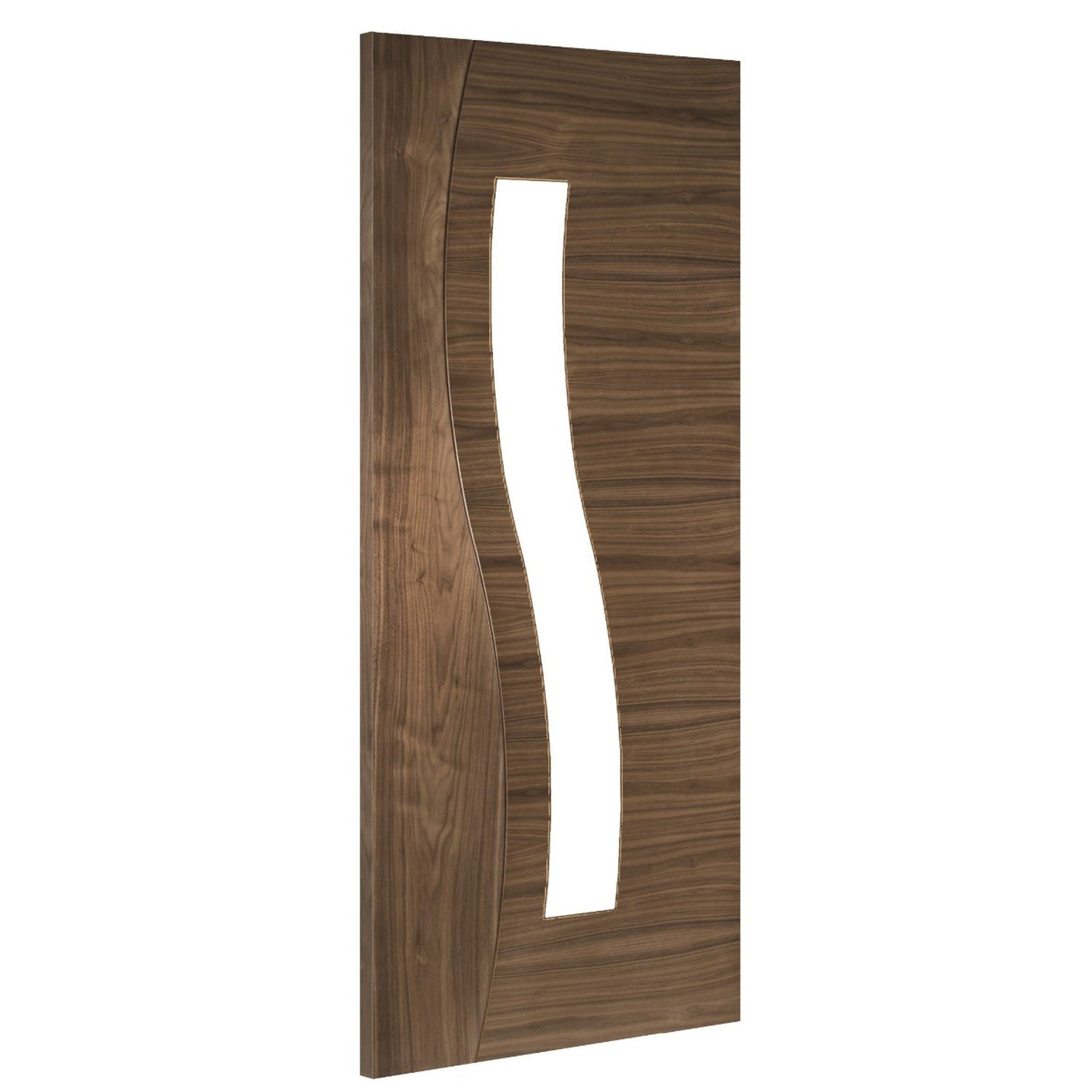 Cadiz Clear Glazed Prefinished Walnut Door - Lifestyle Image 1