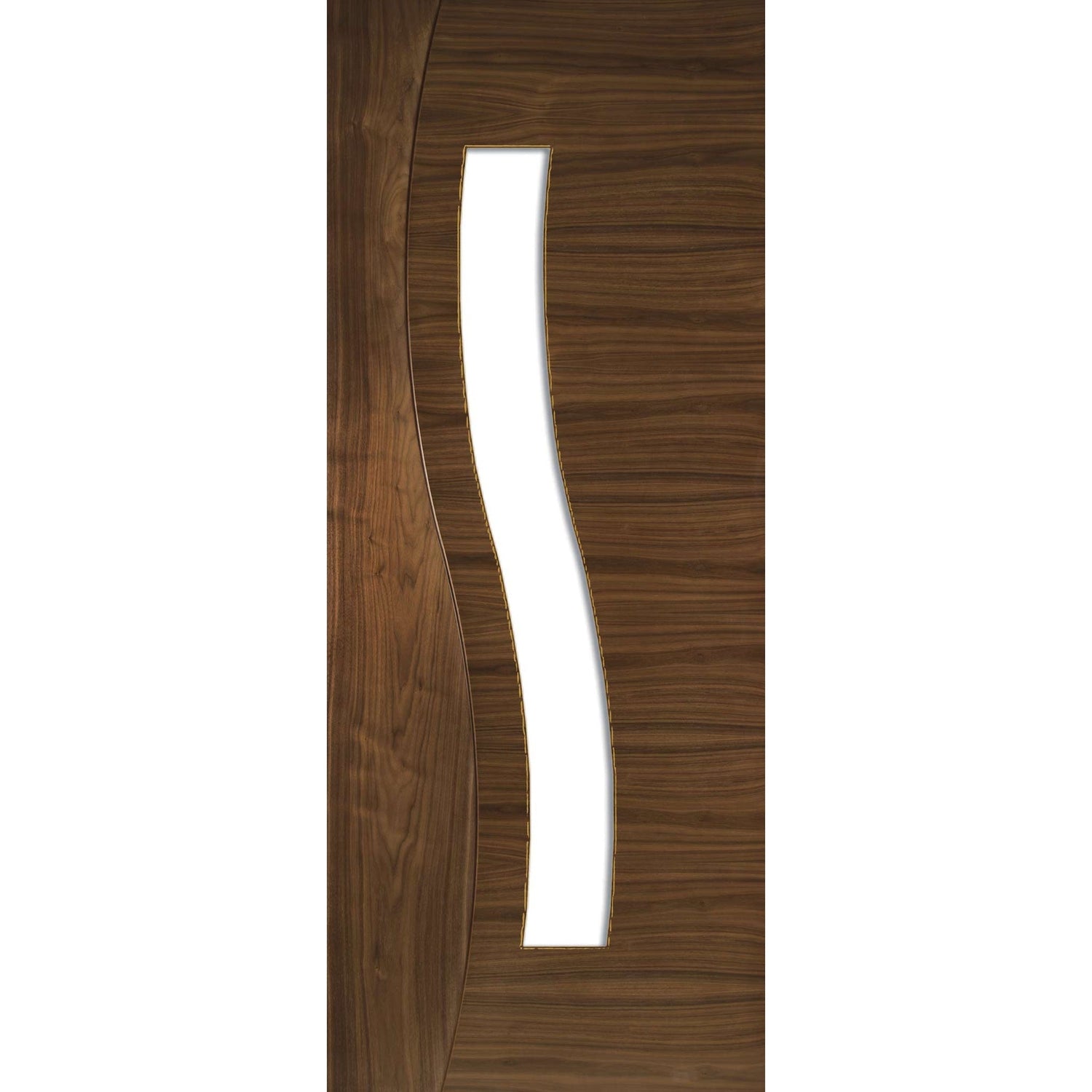 Cadiz Clear Glazed Prefinished Walnut Door - Main Product Image
