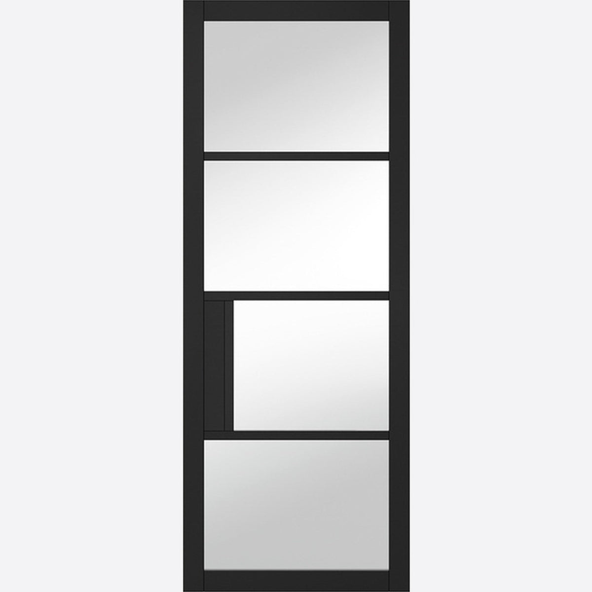 Chelsea Prefinished Black Clear Glazed Internal Door - Main Product Image