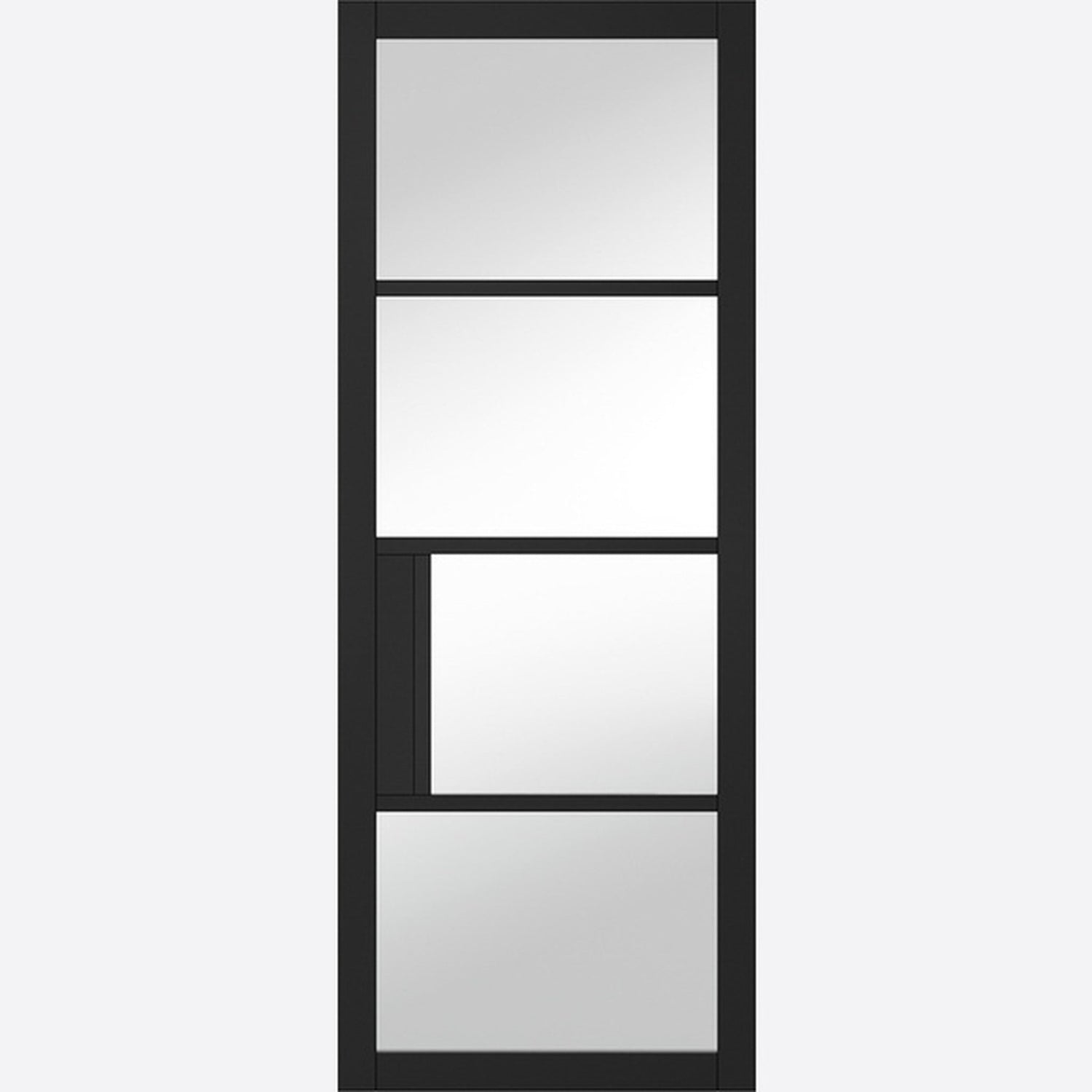 Chelsea Prefinished Black Clear Glazed Internal Door - Main Product Image