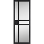 City Black Clear Glass Internal Door - Main Product Image