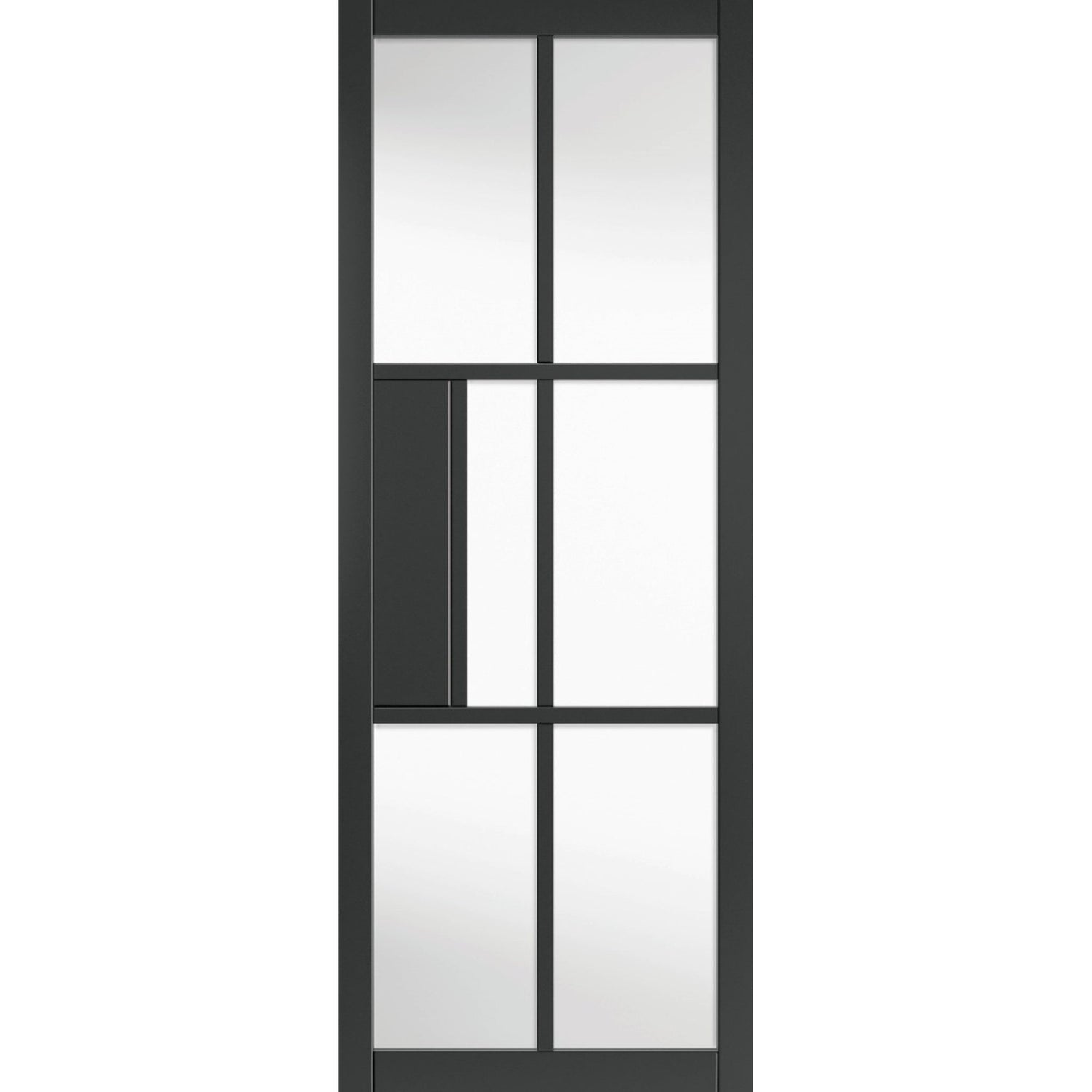 Civic Black Clear glazed Internal Door - Main Product Image