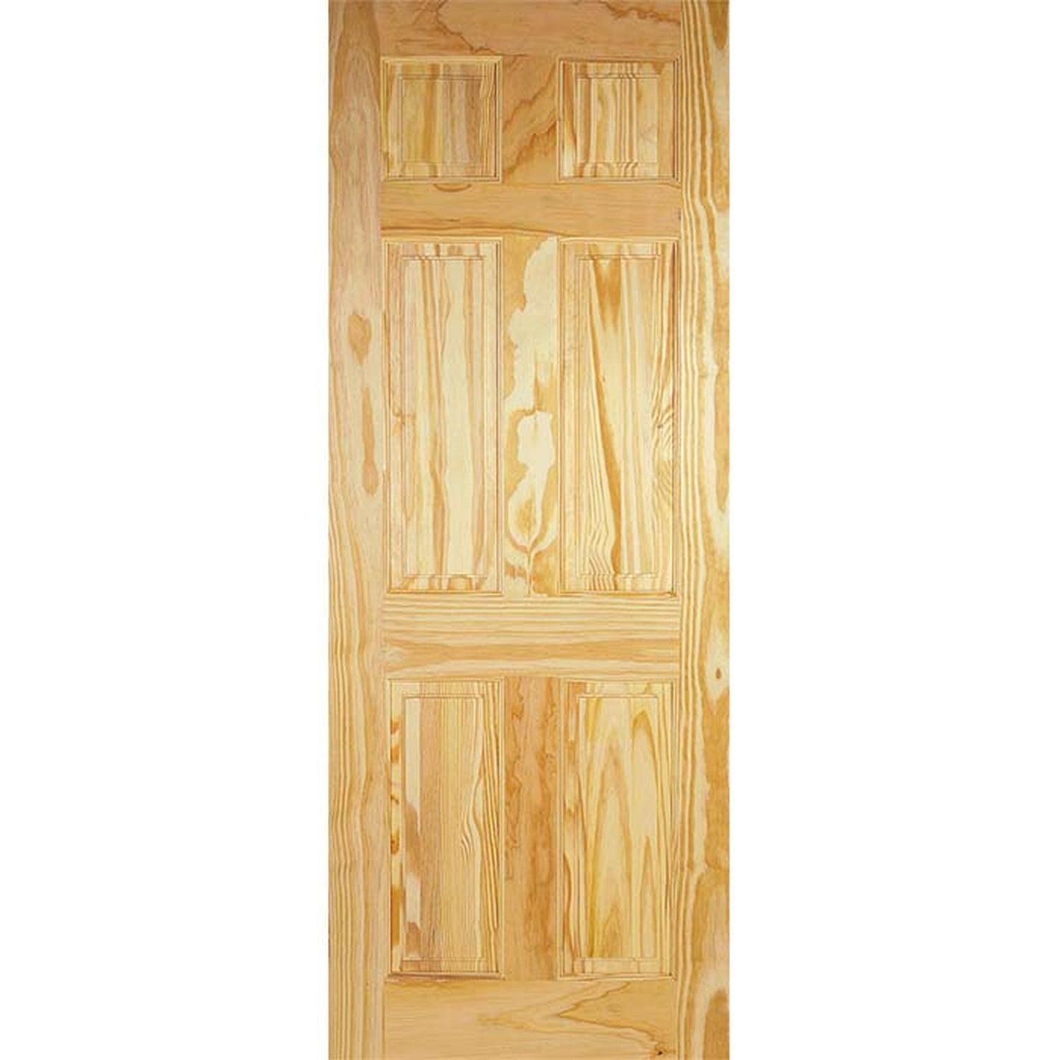 Clear Pine 6 Panel Internal Door - Main Product Image