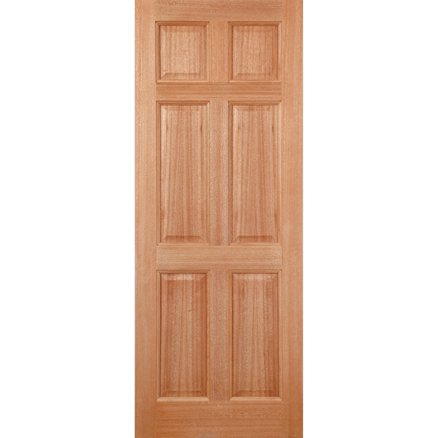 Colonial 6 Panel Hardwood External Door - Main Product Image