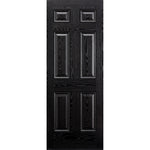 Colonial Black 6 Panel GRP External Door - Main Product Image