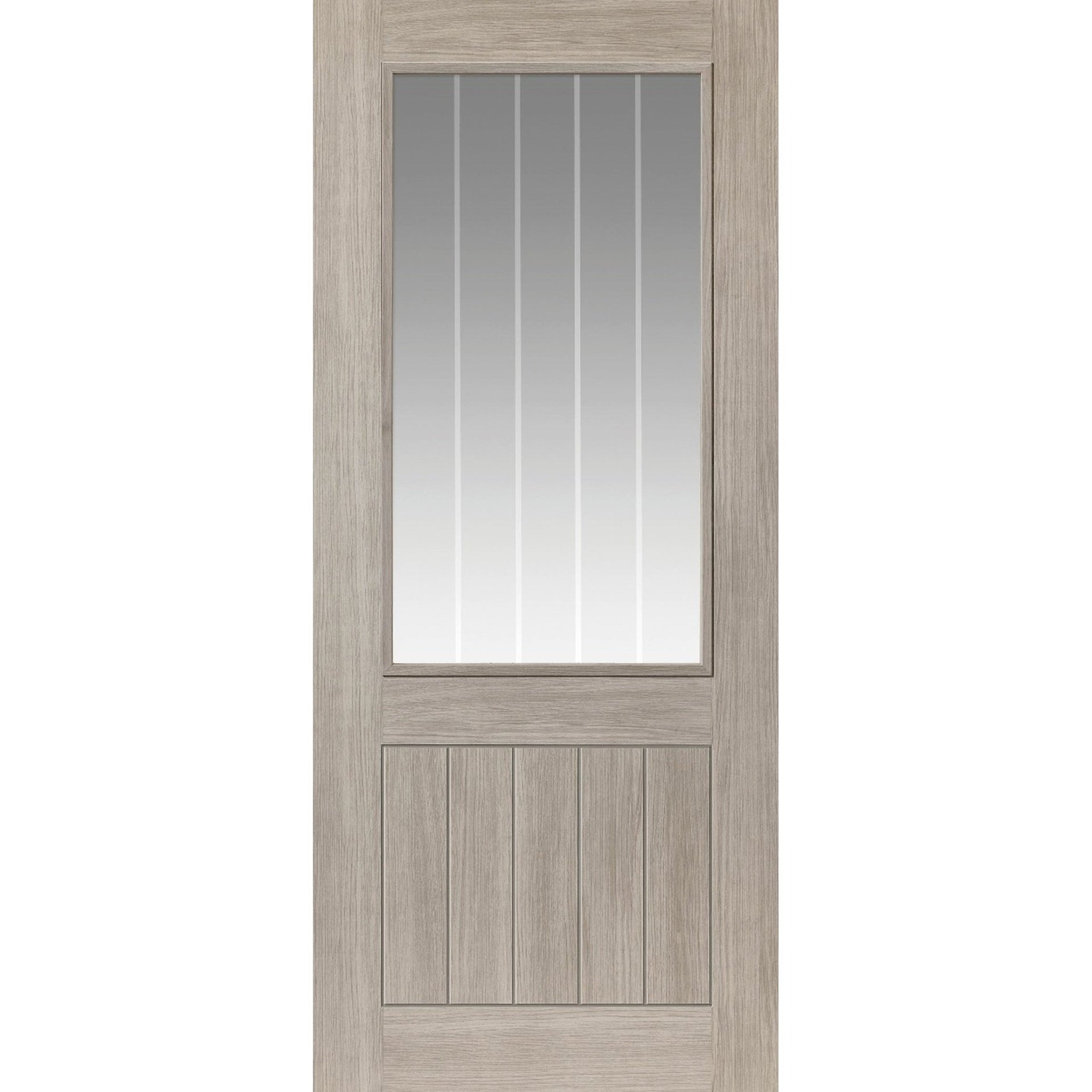 Colorado Light Grey Glazed Laminate Internal Door - Main Product Image
