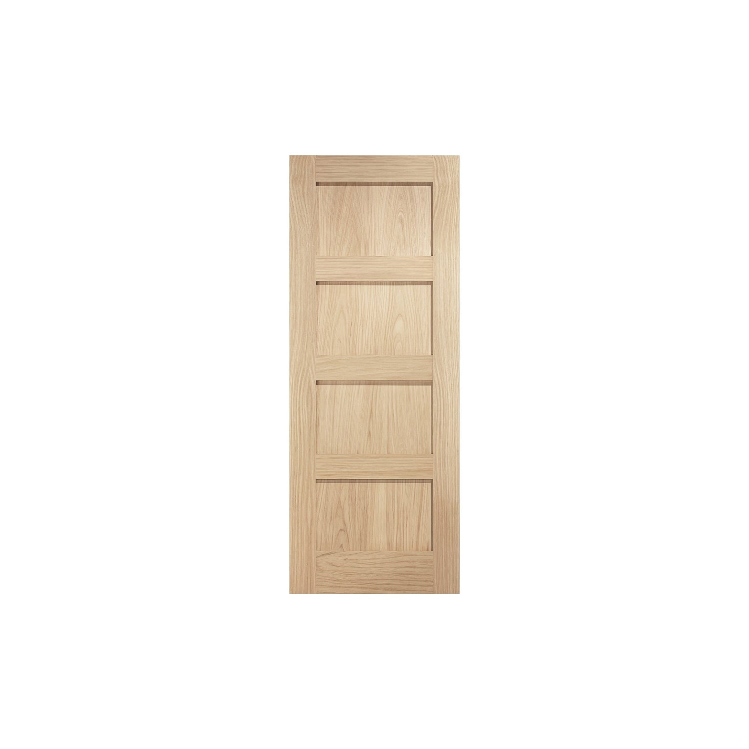 Contemporary 4 Panel Shaker Oak Veneer Door - Main Product Image