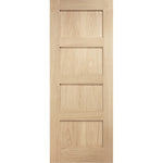 Contemporary 4 Panel Shaker Oak Veneer Door - Main Product Image
