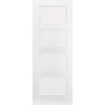 Contemporary 4 Panel Shaker White Primed Fire Door