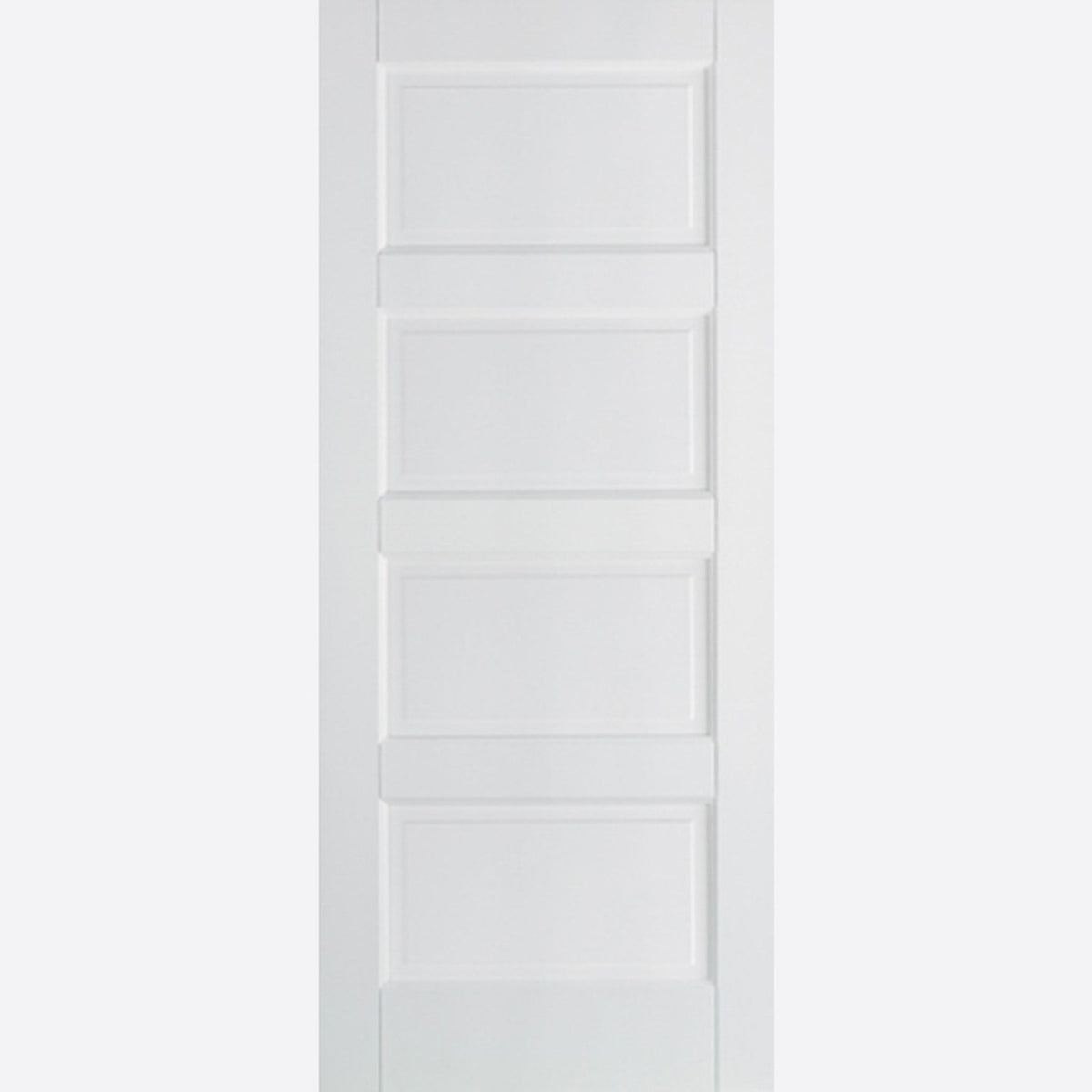 Contemporary 4 Panel White Primed Fire Door - Main Product Image