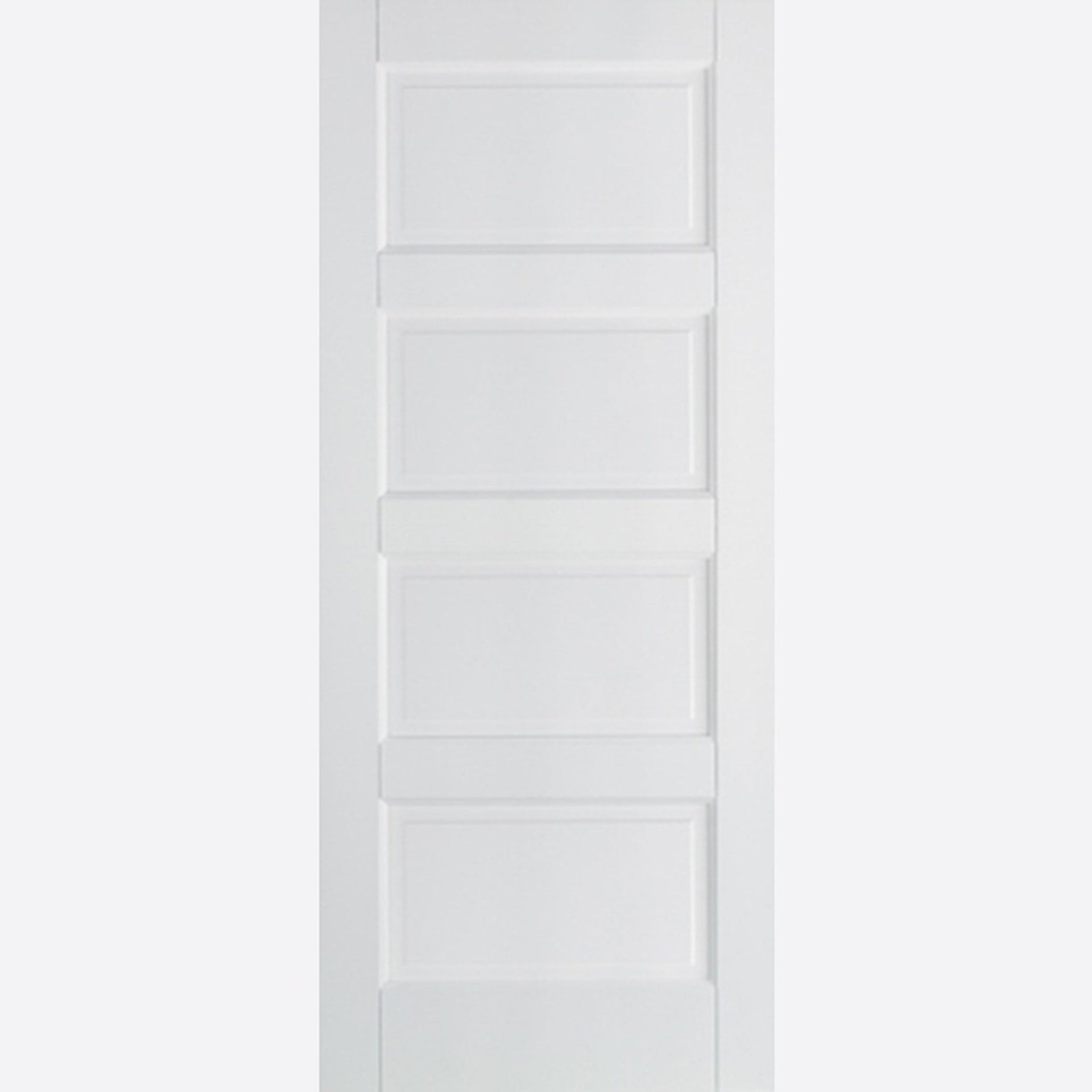 Contemporary 4 Panel White Primed Fire Door - Main Product Image