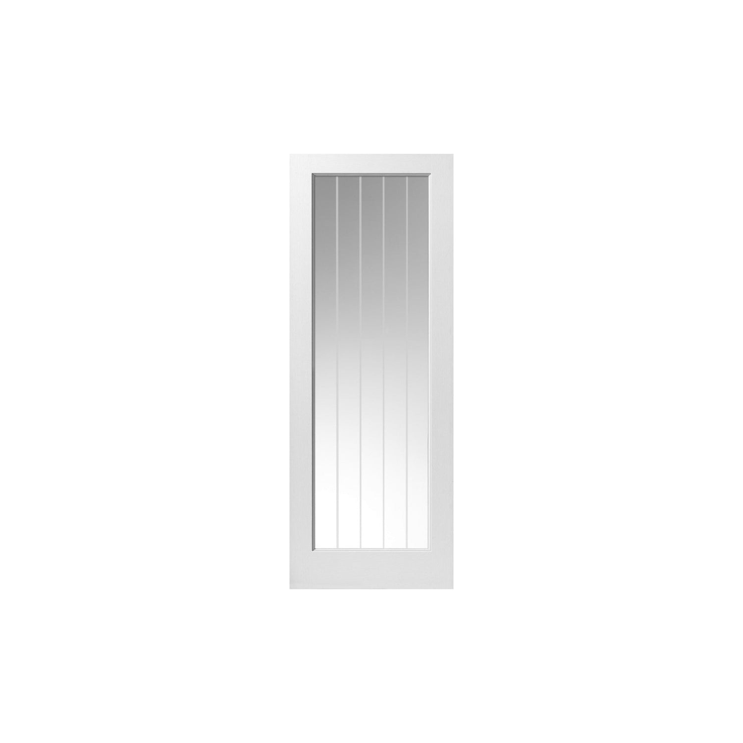 Cottage 1 Light White Primed Glazed Internal Door - Main Product Image