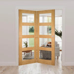 Coventry Clear Glazed Prefinished Oak Internal Door Fold Kit
