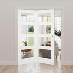 Coventry Clear Glazed White Primed Internal Door Fold Kit