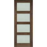 Coventry Prefinished Glazed Walnut Door Obscured Glass