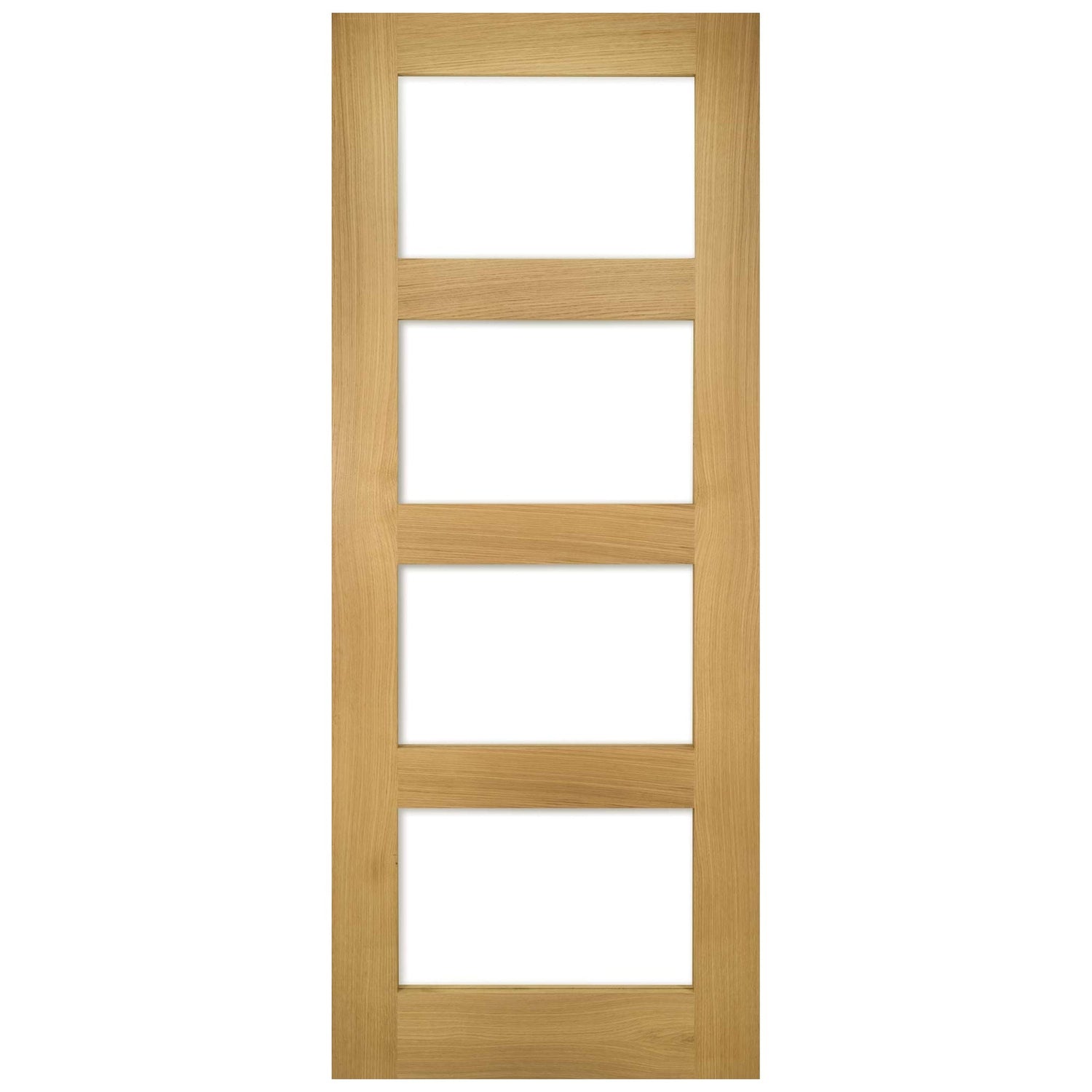 Coventry Four Panel Glazed Shaker Prefinished Clear Glass - Main Product Image