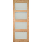 Coventry Four Panel Glazed Shaker Prefinished Obscured Glass - Main Product Image