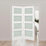 Coventry Obscured Glazed White Primed Internal Door Fold Kit