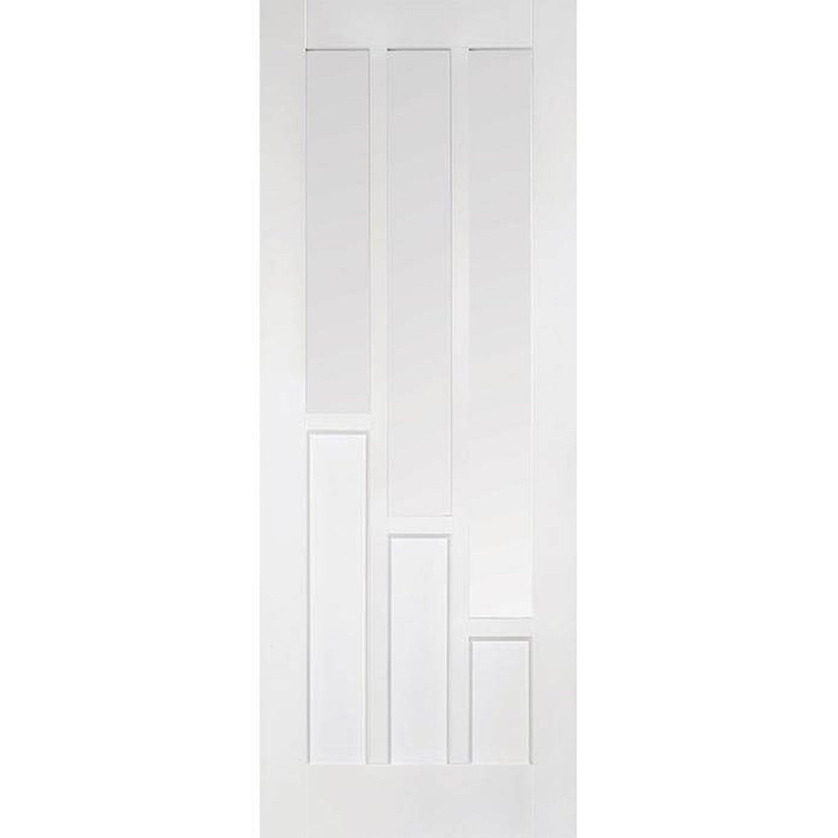Coventry White Primed Clear Glazed 6 Panel Internal Door - Main Product Image