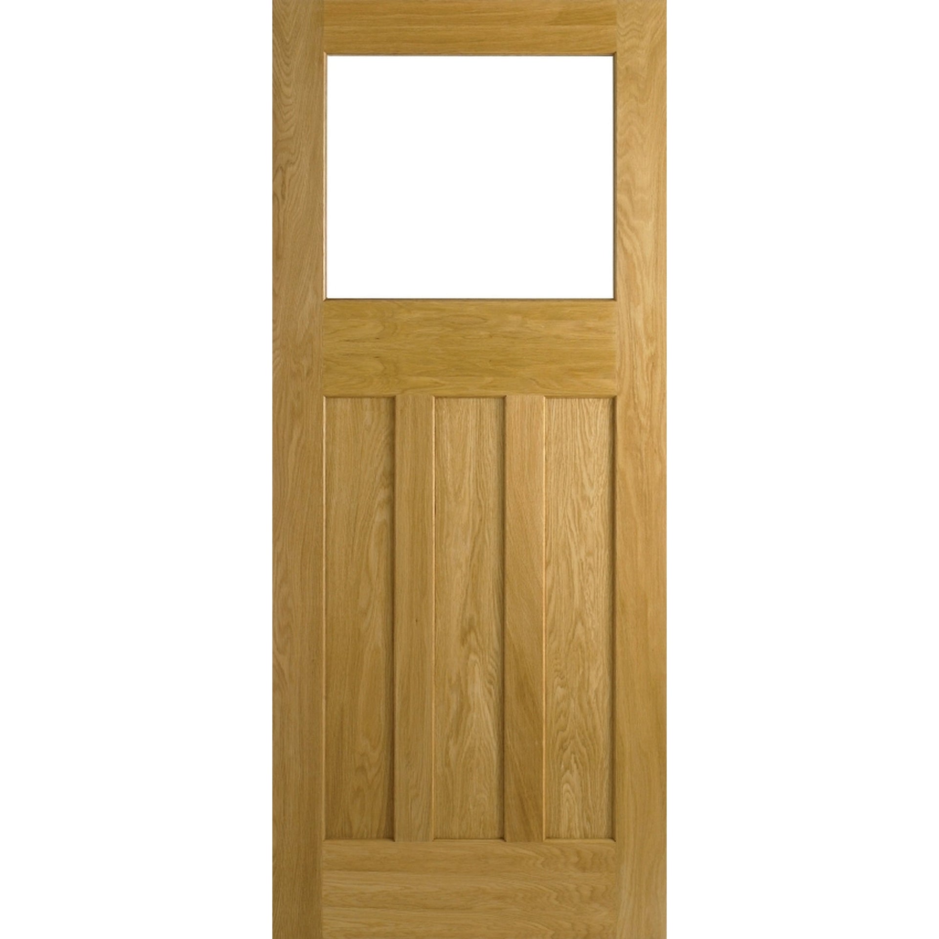 DX30 1930's Style Unglazed Oak Veneer Door - Main Product Image