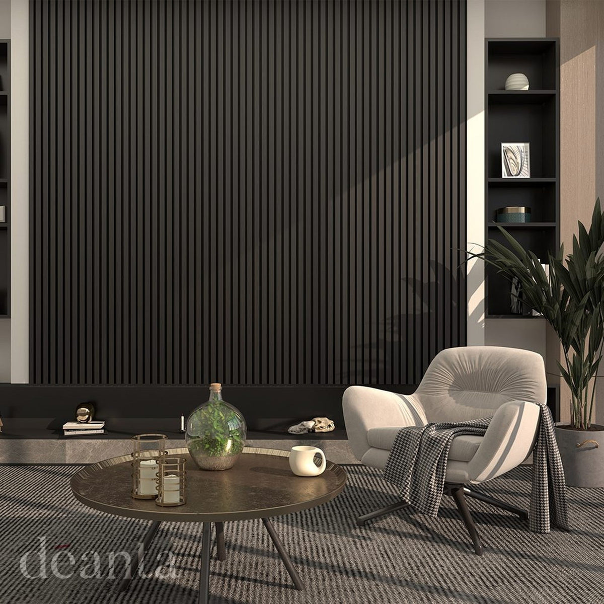 Acoustic Black Wall Panelling - Main Product Image