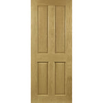 Deanta Bury Victorian Oak 4 Panel Internal Door - Main Product Image