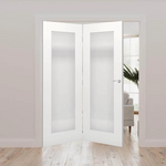 Denver Obscured Glazed White Primed Internal Door Fold Kit