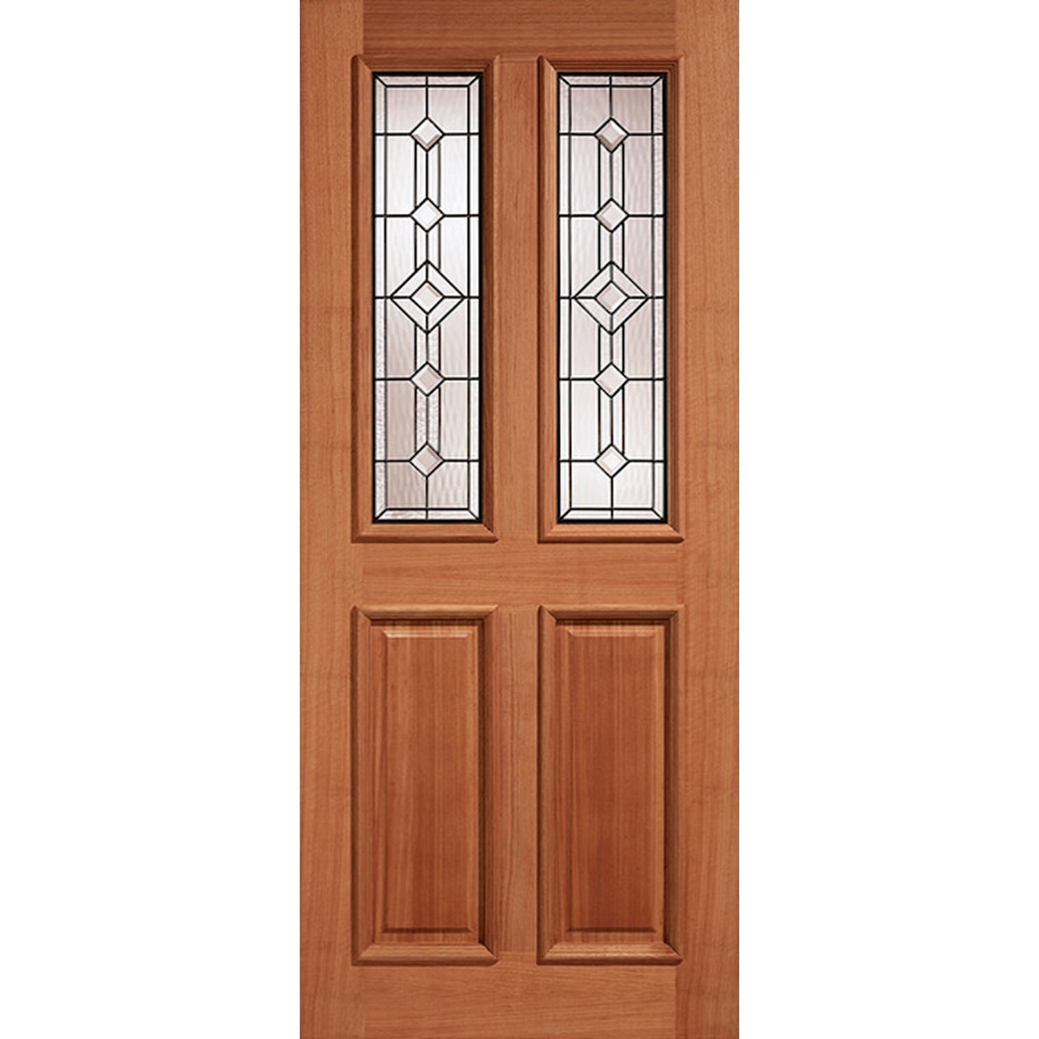 Derby Leaded Glazed 2L Hardwood External Door - Main Product Image
