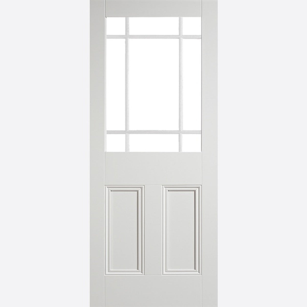 Downham Unglazed 9 Light Internal Primed White Door - Main Product Image