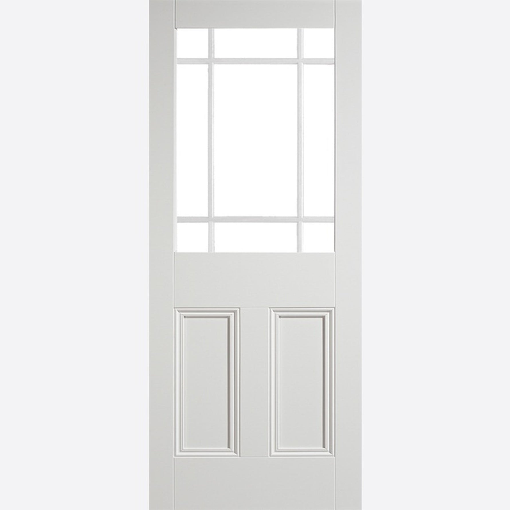 Downham Unglazed 9 Light Internal Primed White Door - Main Product Image