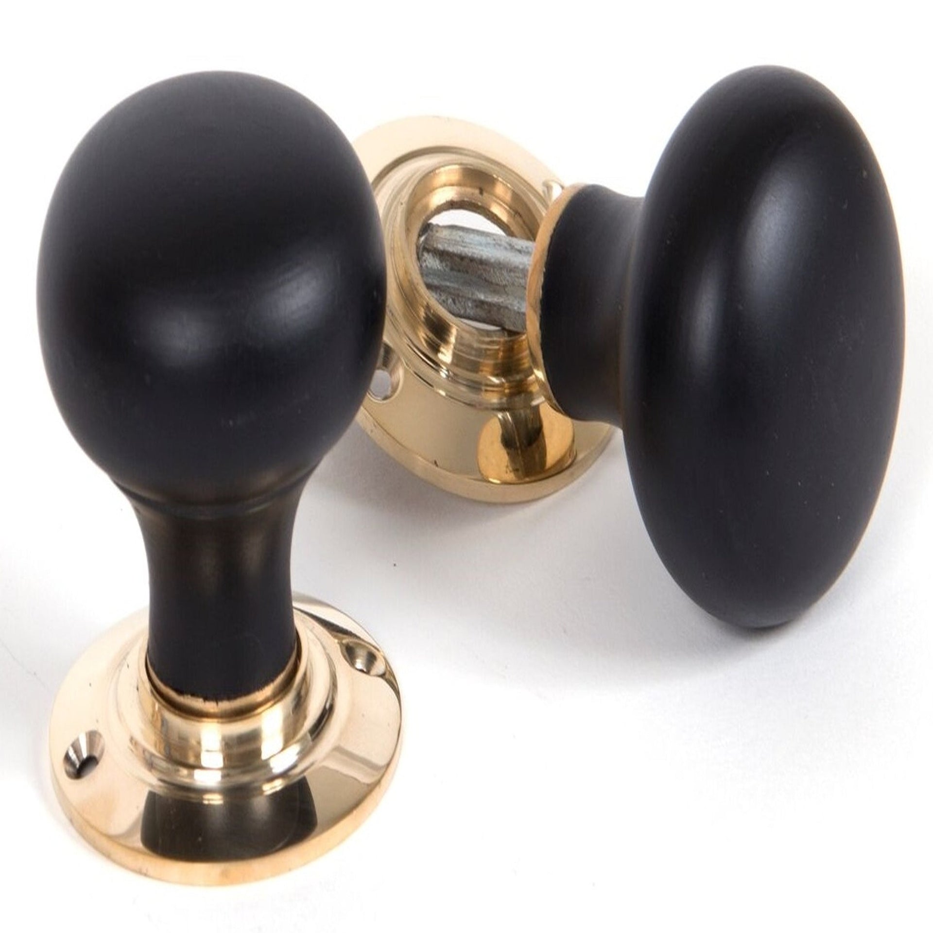 Ebonised Wooden Bun Period Door Knob - Main Product Image