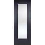 Eindhoven Black Primed 1 Panel Glazed Internal Door - Main Product Image
