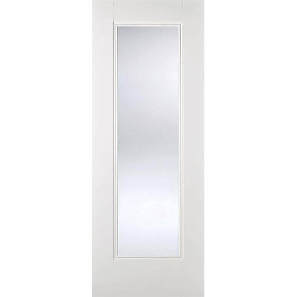 Eindhoven White Primed 1 Panel Glazed Internal Door - Main Product Image