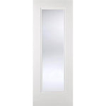 Eindhoven White Primed 1 Panel Glazed Internal Door - Main Product Image