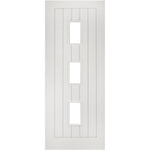 Mexicana Ely Clear Glazed White Primed Door - Main Product Image